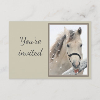 General Invite Custom Gray Pferd mit Attitude Einladung