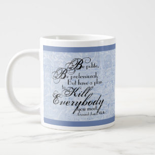 General James Mattis "Sei höflich..." w/Floral Akz Jumbo-Tasse