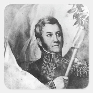 General Jose de San Martin Quadratischer Aufkleber