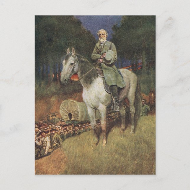 General Lee über seine berühmte Charger, 'Travelle Postkarte (Vorderseite)