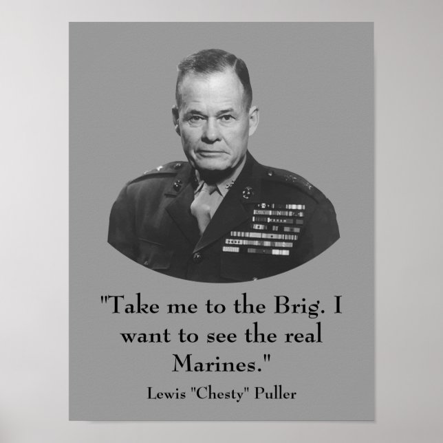 General Lewis "Chesty" Puller — Marine Poster (Vorne)