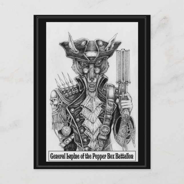 General Lupine des Pepperbox-Bataillons Postkarte (Vorderseite)