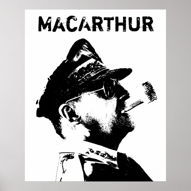 General MacArthur — Amerikanischer Kriegsheld Poster (Vorne)
