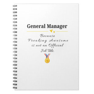 General Manager Notizblock