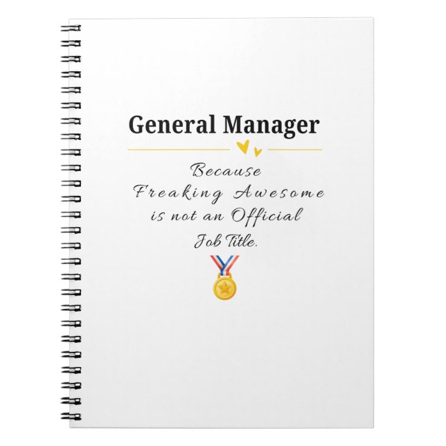 General Manager Notizblock (Vorderseite)