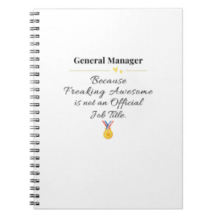 General Manager Notizblock