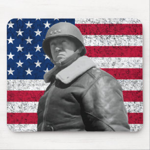 General Patton und die amerikanische Flagge Mousepad