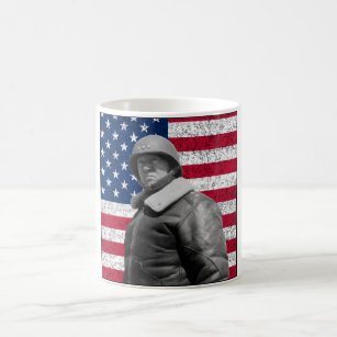 General Patton und die amerikanische Flagge Tasse