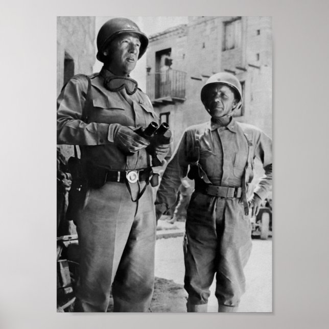 General Patton und Teddy Roosevelt Jr. - WW2 Poster (Vorne)