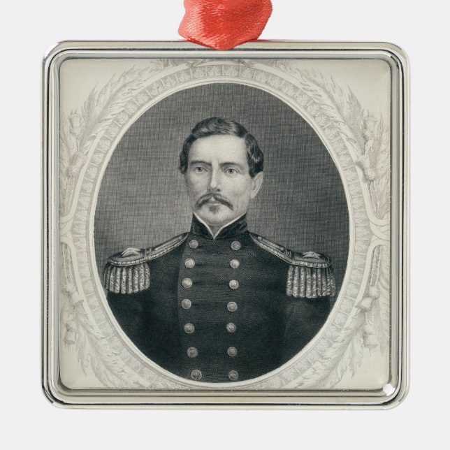 General Pierre Gustave Toutant Beauregard Silbernes Ornament (Vorne)