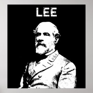 General Robert E. Lee — Schwarz und Weiß Poster