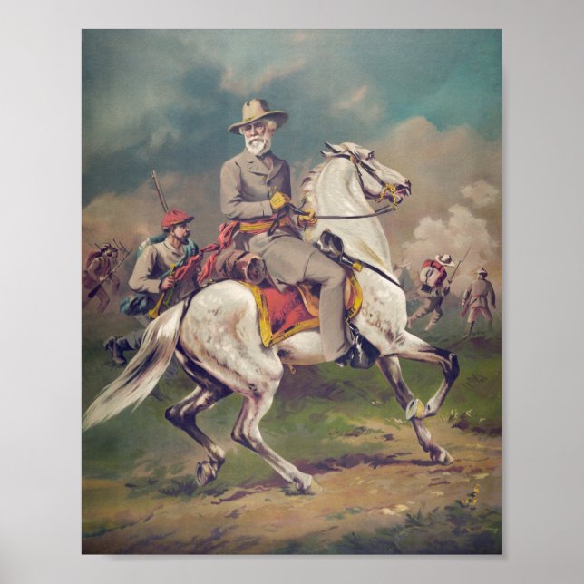 General Robert E. Lee über Horseback Poster (Vorne)