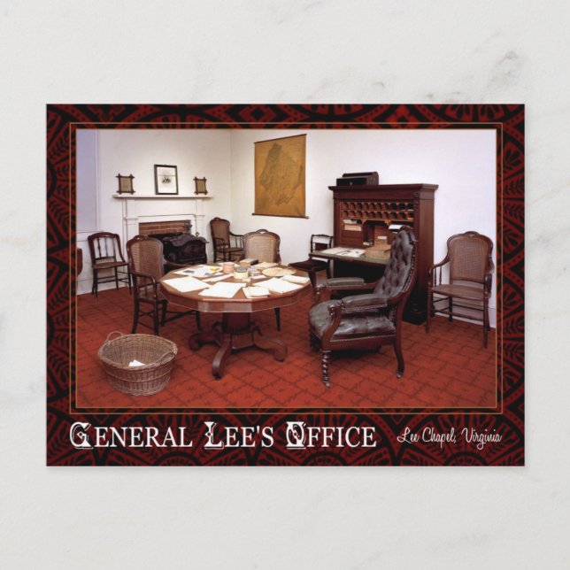 General Robert E. Lees Büro, Lee Kapelle, VA Postkarte (Vorderseite)