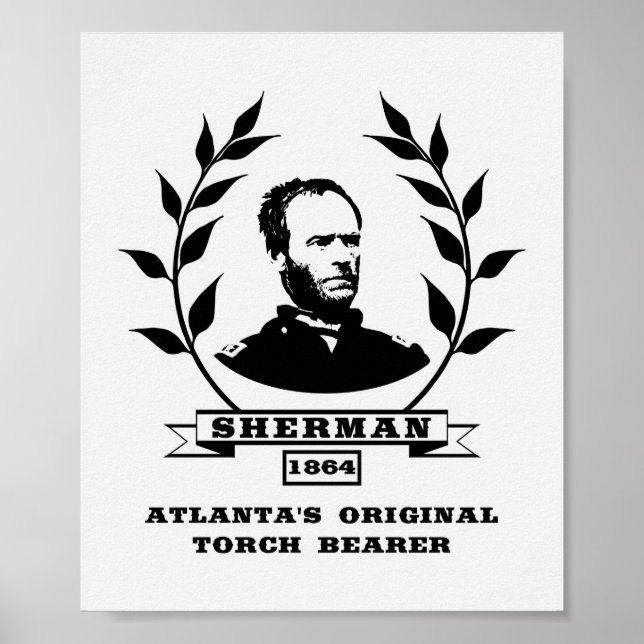 General Sherman - Atlanta's Original Torch-Träger Poster (Vorne)