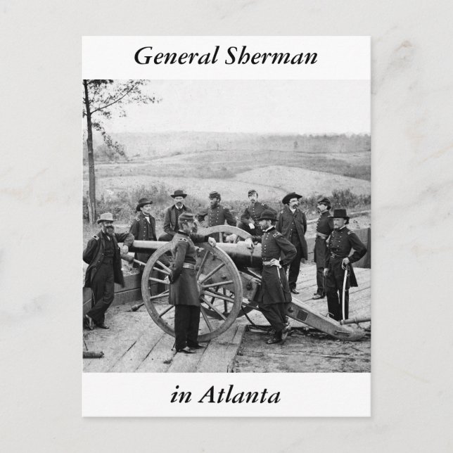 General Sherman in Atlanta, 1864 Postkarte (Vorderseite)