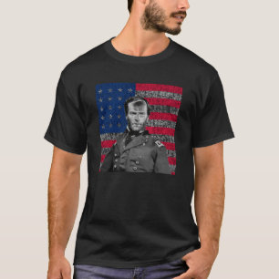 General Sherman und die amerikanische Flagge T-Shirt