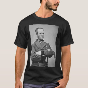 General Sherman und Zitat - Schwarzes T-Shirt