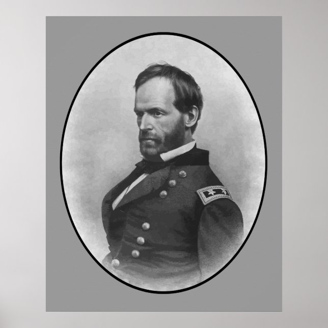 General Sherman — Ziviler Kriegsheld Poster (Vorne)