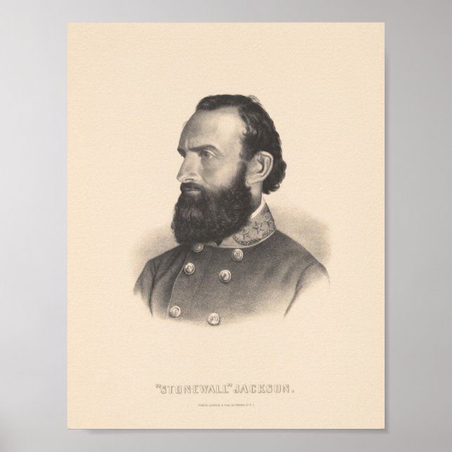 General Stonewall Jackson Portrait Poster (Vorne)