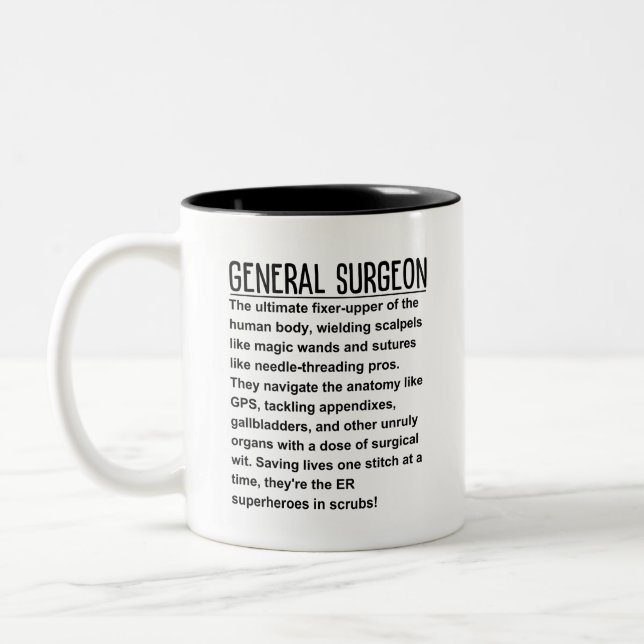General Surgeon Zweifarbige Tasse (Links)