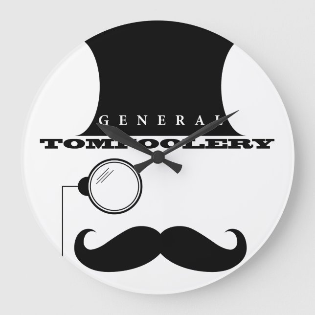 General Tomfoolery Wall Clock Große Wanduhr (Vorderseite)