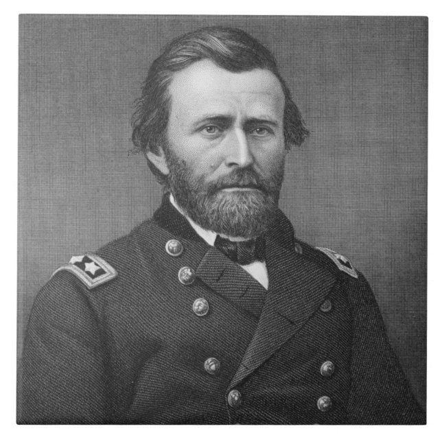 General Ulysses Simpson Grant, graviert nach einem Fliese (Vorderseite)