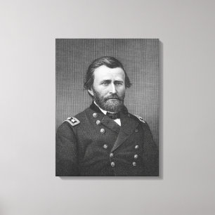 General Ulysses Simpson Grant, graviert nach einem Leinwanddruck