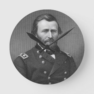 General Ulysses Simpson Grant, graviert nach einem Runde Wanduhr