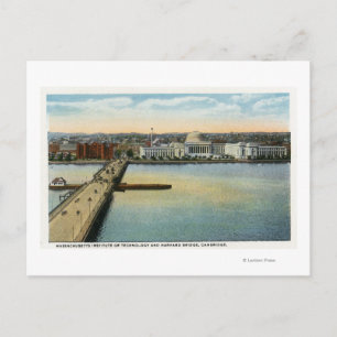 General View of MIT and Harvard Bridge, Postkarte