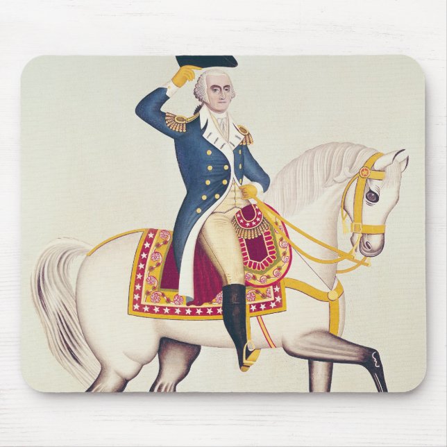 General Washington auf einem weißen Ladegerät, Mousepad (Vorne)