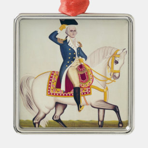 General Washington auf einem weißen Ladegerät, Silbernes Ornament