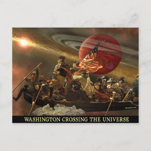 General Washington, der das Universum überquert Postkarte