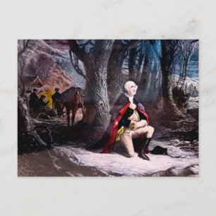General Washington Praing at Valley Forge, PA Postkarte