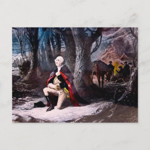 General Washington Praing at Valley Forge, PA Postkarte