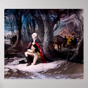 General Washington Prays bei Valley Forge, PA Poster