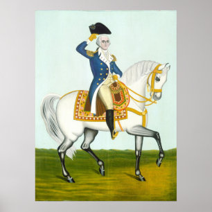 General Washington über eine Anklage - Fine Art Po Poster