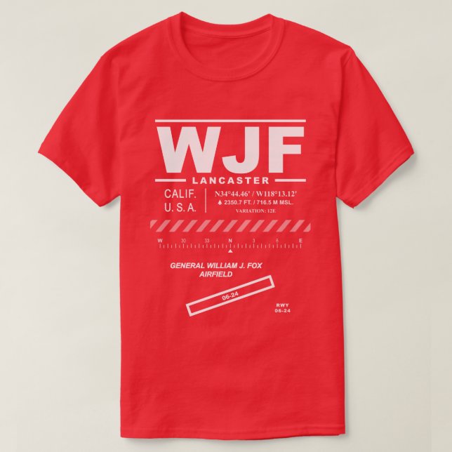 General William J. Fox Airfield WJF T - Shirt (Design vorne)