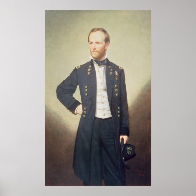 General William Sherman 1866 Poster (Vorne)