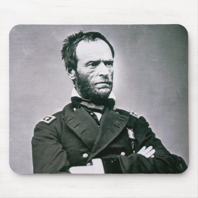 General William T. Sherman (1820-91) (b/w Foto) Mousepad (Vorne)