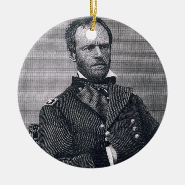 General William Tecumseh Sherman, graviert nach a Keramikornament (Vorne)