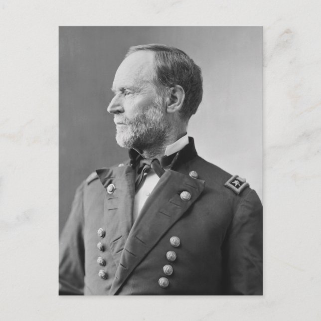 General William Tecumseh Sherman Postkarte (Vorderseite)