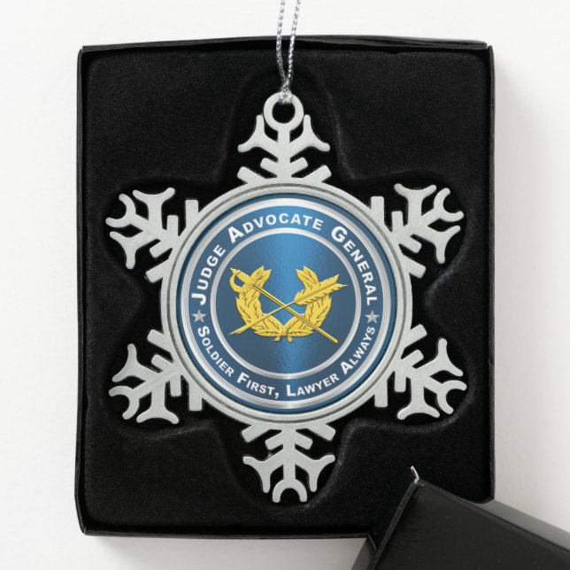 Generalanwalt JAG Schneeflocken Zinn-Ornament (Box)