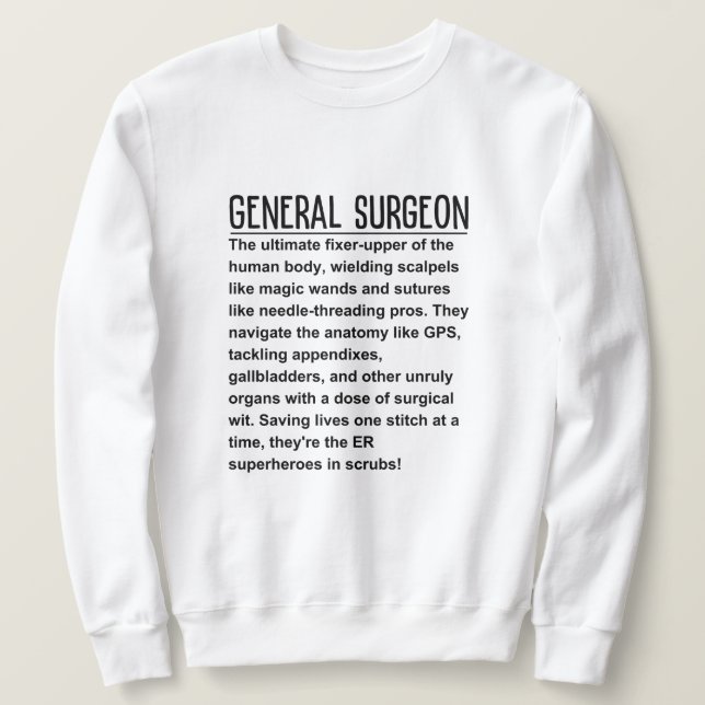 Generalchirurg Sweatshirt (Design vorne)