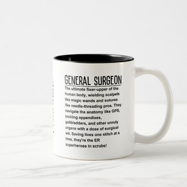 Generalchirurg Zweifarbige Tasse (Rechts)