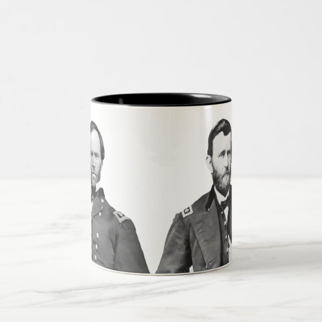 Generäle Sherman und Grant Zweifarbige Tasse (Mittel)