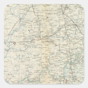 Generalkarte XVI Quadratischer Aufkleber