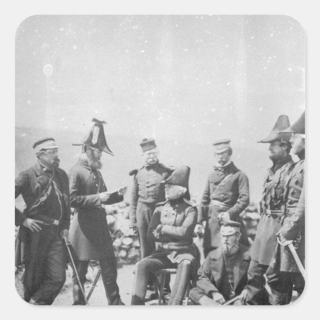 Generalleutnant Sir George Brown G.C.B Quadratischer Aufkleber (Vorderseite)