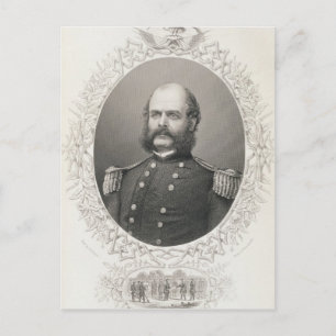 Generalmajor Ambrose Everett Burnside Postkarte