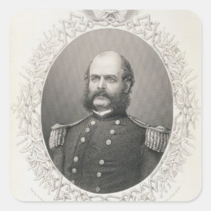 Generalmajor Ambrose Everett Burnside Quadratischer Aufkleber