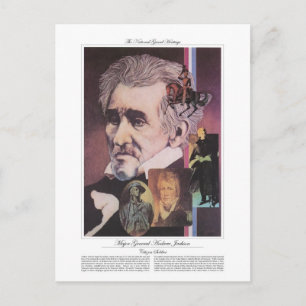 Generalmajor Andrew Jackson Citizen Soldier Postkarte